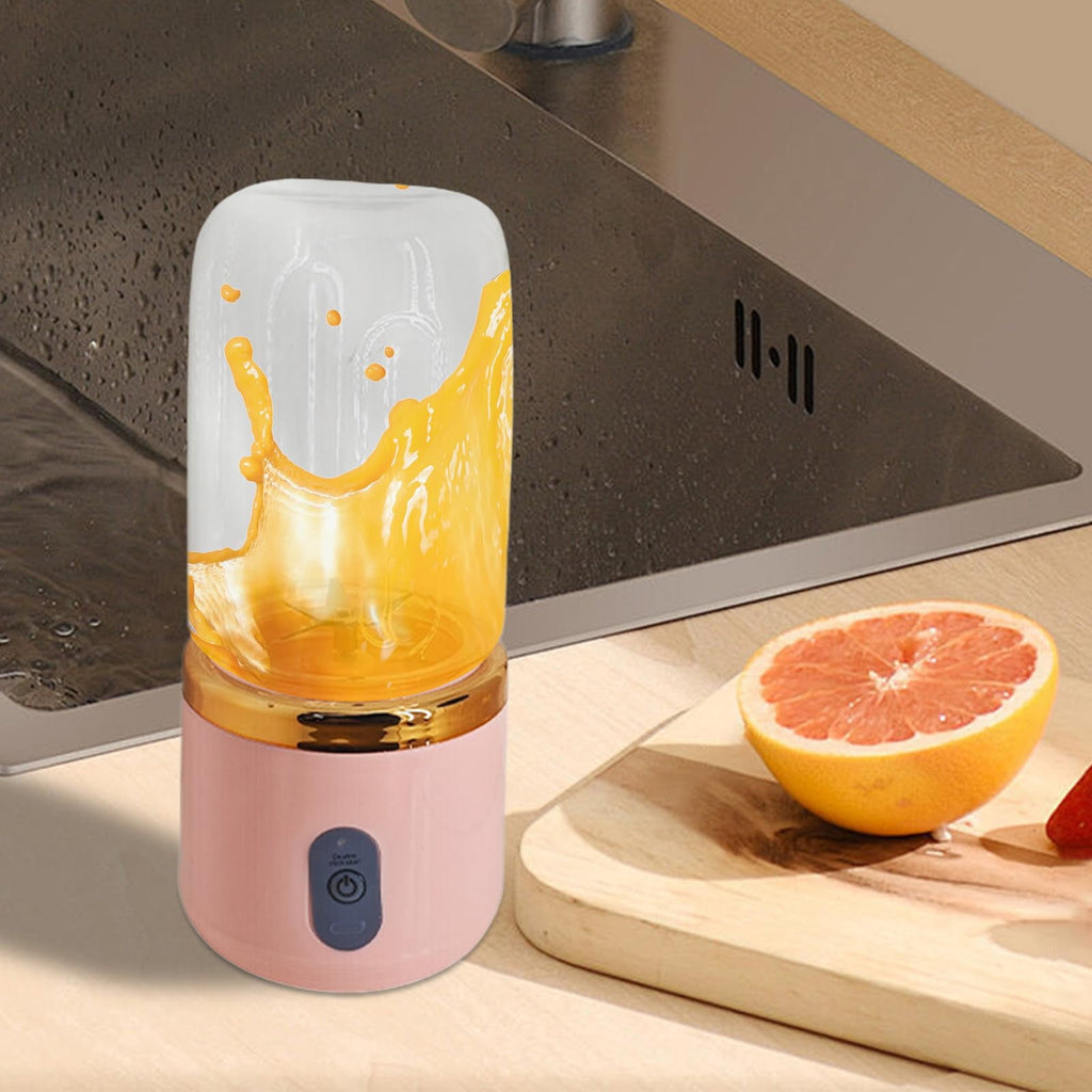 Portable Blender, Personal Blender USB Rchargeable, Mini Blender for Shakes and Smoothies, 400ML Portable Fruit Veggie Juicer Cup With 6 Blades and Travel Lid, Handheld Blender for Travel Gym Kitchen