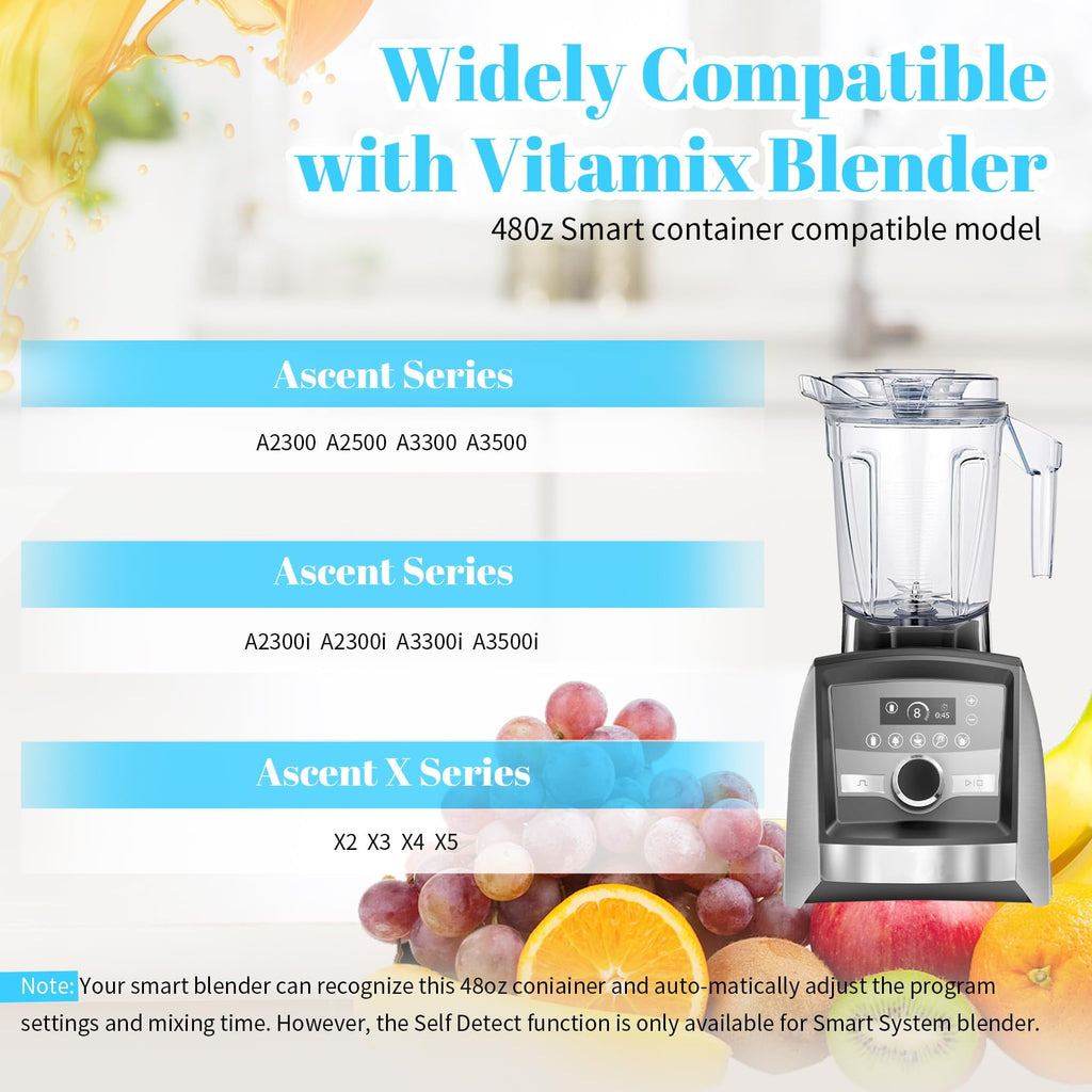 For Blender Pitcher 64oz Container, fit for A3500 A3300 A2500 A2300 X2 X3 X4 X5 V1200 Smart Blender