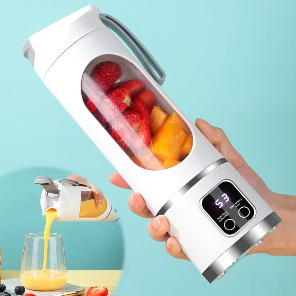 Digital Display Juicer-Smart LED Display,3 Speed12- Fresh Juice Bottle,Diet-Friendly Multimode Blender, USB Rechargeable 450ML Portable juicer Shakes and Smoothies Blender Small Blenders Mixing