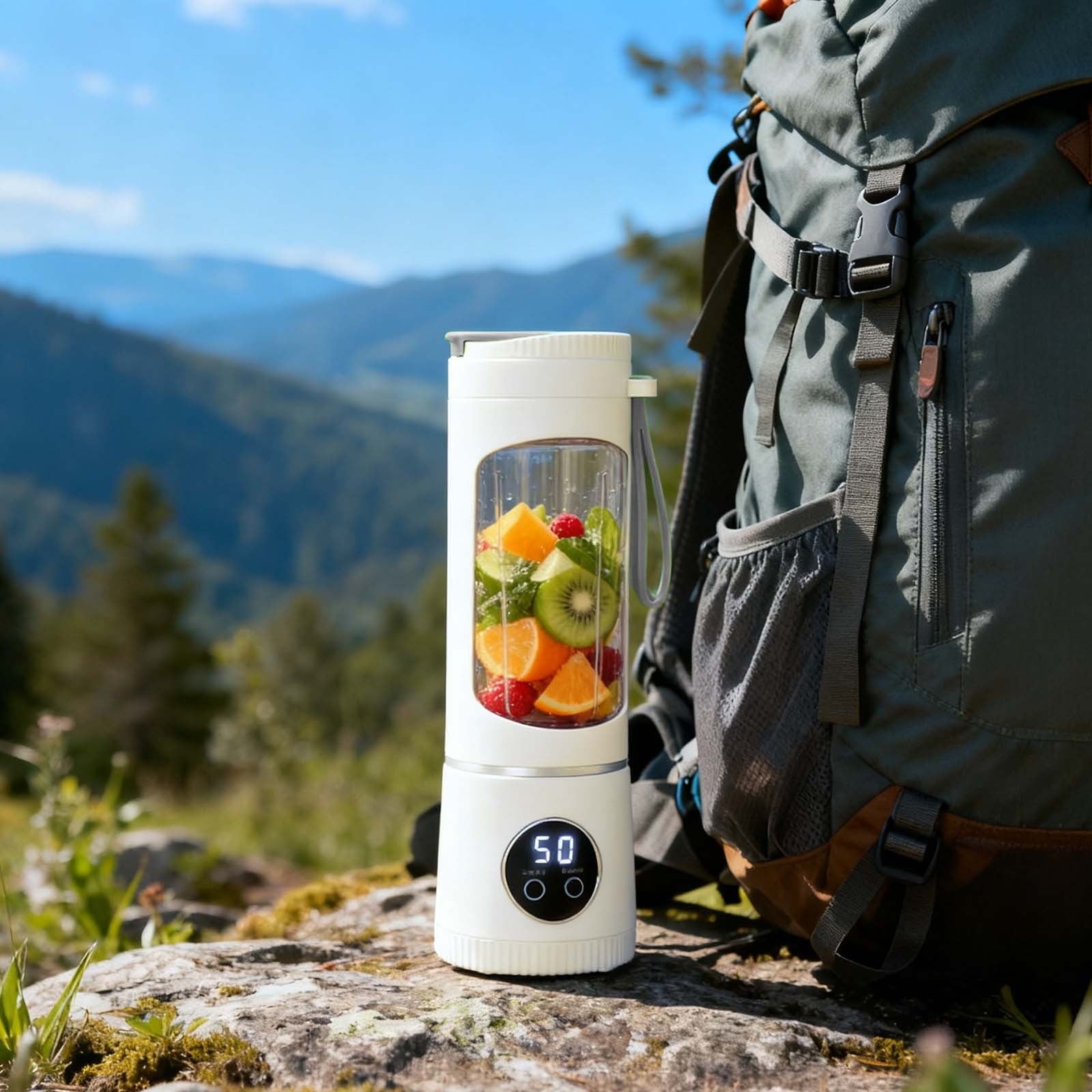 Advanced Digital Multimode Juicer Portable 450ml Personal with Smart LED Display for Diet Nutrition
