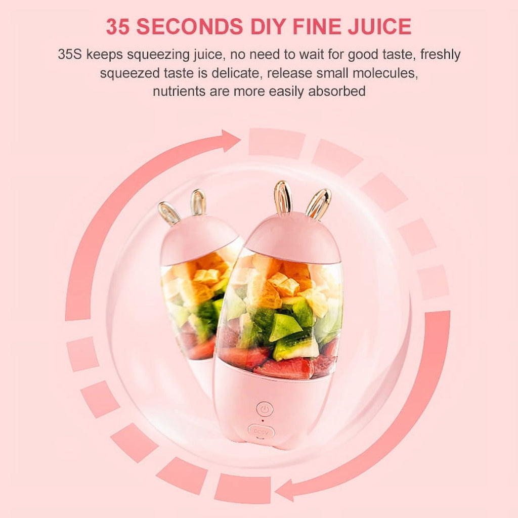 Portable Blender, Smoothies Blender, Mini Blender Single Serve 400ml USB Rechargeable Blender, Small Juice Mixer Portable Juicer for Home, Travel &amp; Gym(Pink)