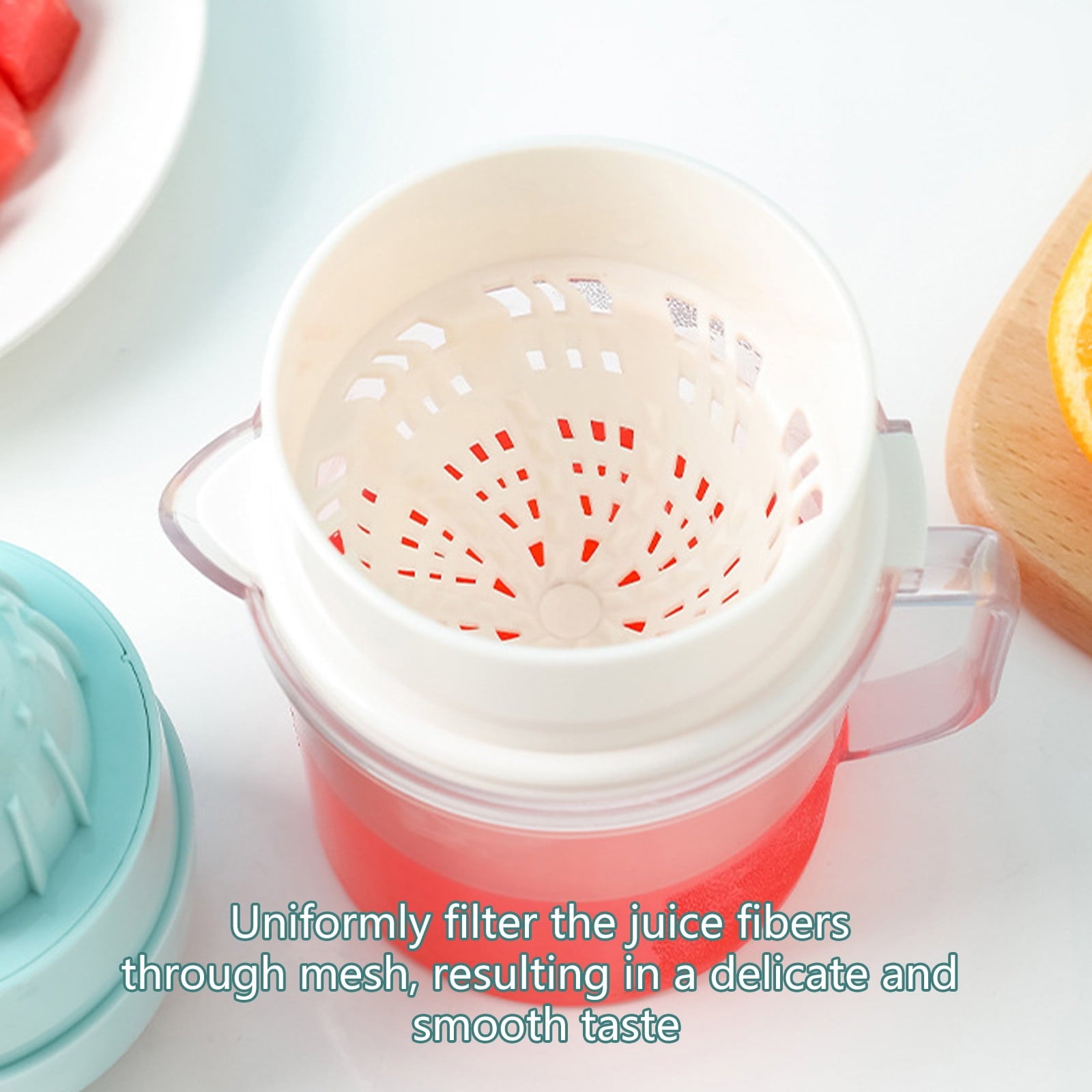 Kcavykas Citru Lemon Orange Juicer Manual Hand Squeezer With Built-in Measuring Cup And Grater - Premium Electric Orange Juicer Juice Extractor