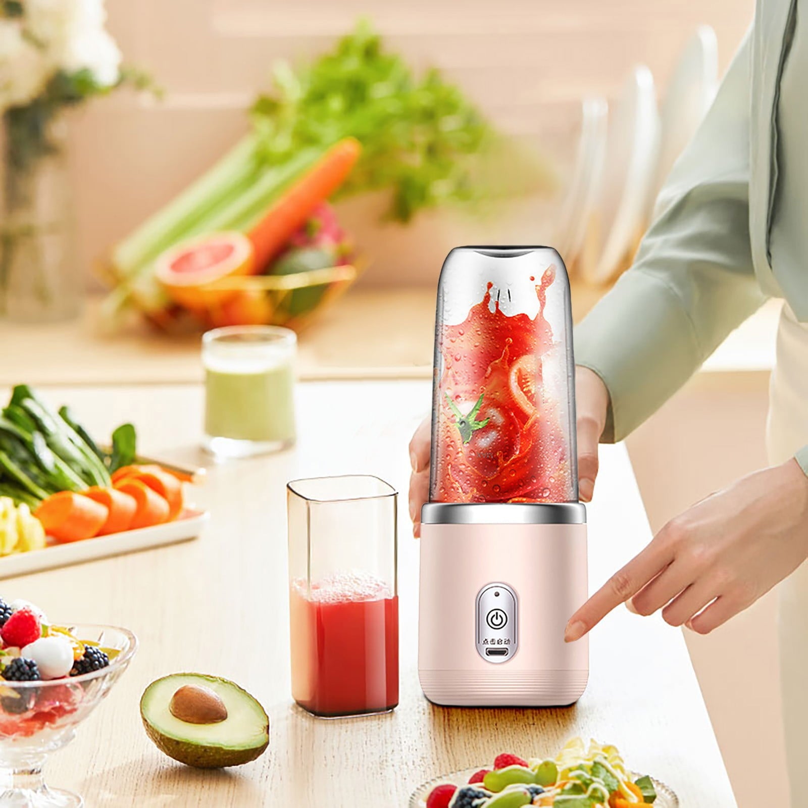 Blender under $5! USB Rechargeable Blender, Portable Smoothie Maker, Mini Blender for Shakes Juice Travel