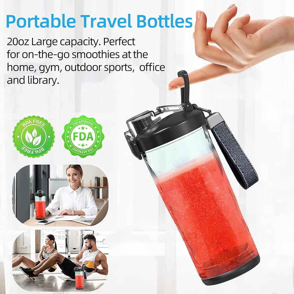 600ML Portable Large Capacity Sports And Fitness Blender Cup Straight Mouth Freshly Squeezed Juice Machine Juicing Cup