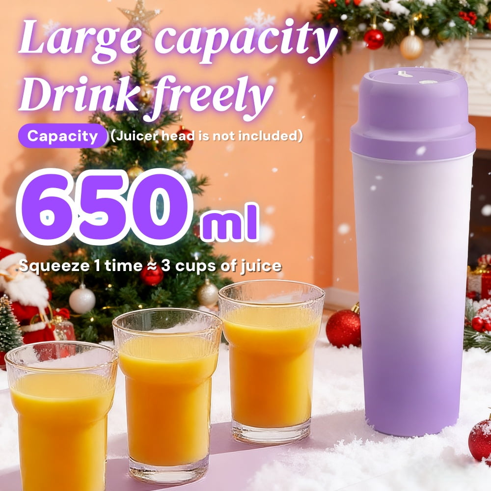 Multi-Function Portable Juicer, 2-in-1 Fruit Blender with 20 Blades, USB Rechargeable Juice Cup, Fresh Fruit Mixer, Dual Cup - Perfect for Snow Milkshakes, Smoothies, and Iced Drinks - Ideal Gift