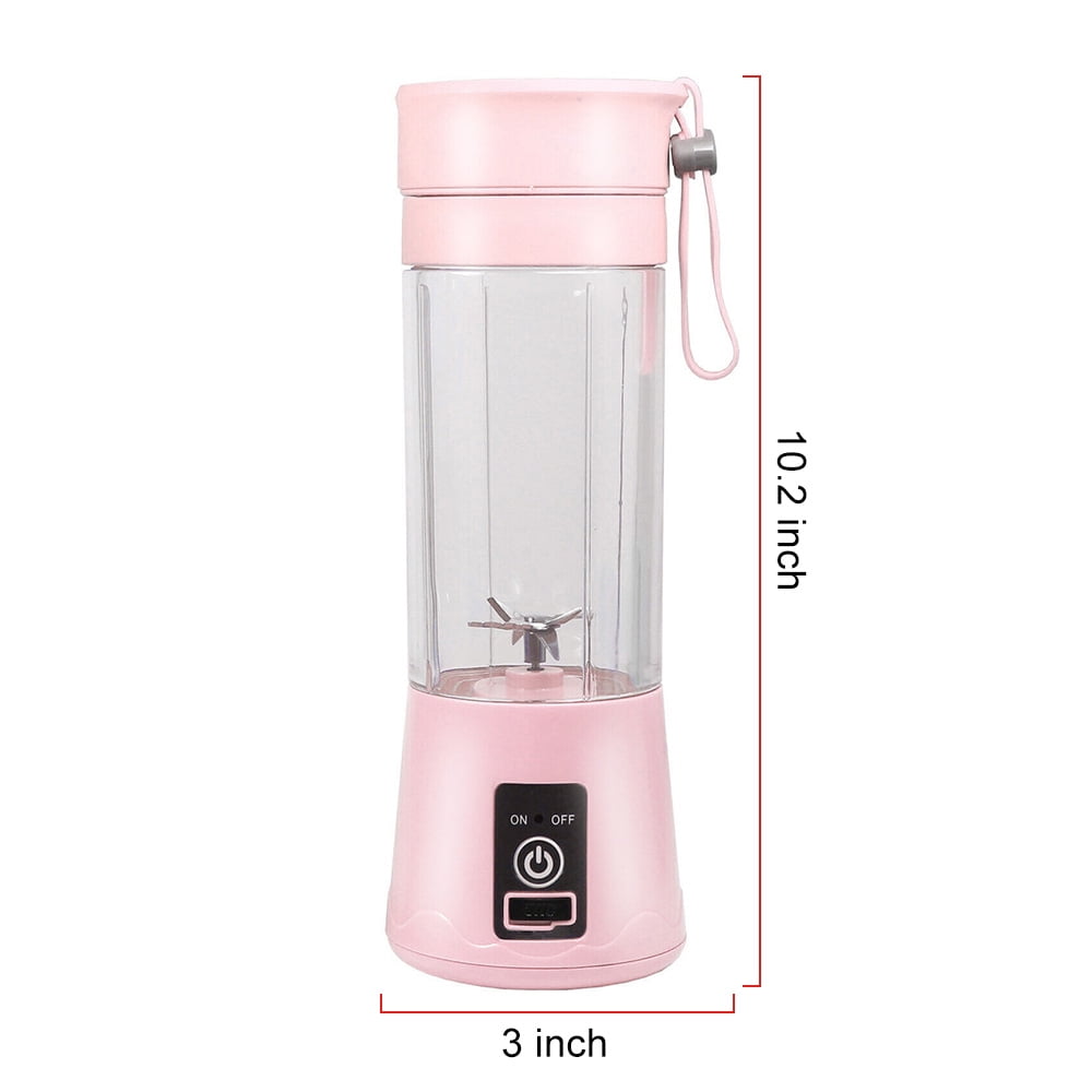 USB Rechargeable Personal Mixer, 380ML Mini Blender with Six Blades, Handheld Blender Suitable for Travel, Gym,Outdoor, Purple