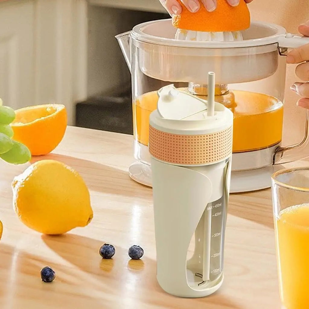 Multi Function 450ml Blender CupW1re1essUSB C Rechargeable Fruits Vegetables Juicer Blending Bottles for Home Travel
