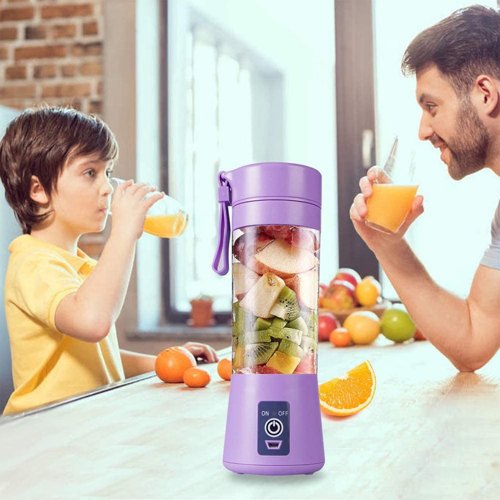 Portable USB rechargeable personal blender, 6-blade mini smoothie and shake maker for travel, sports and office