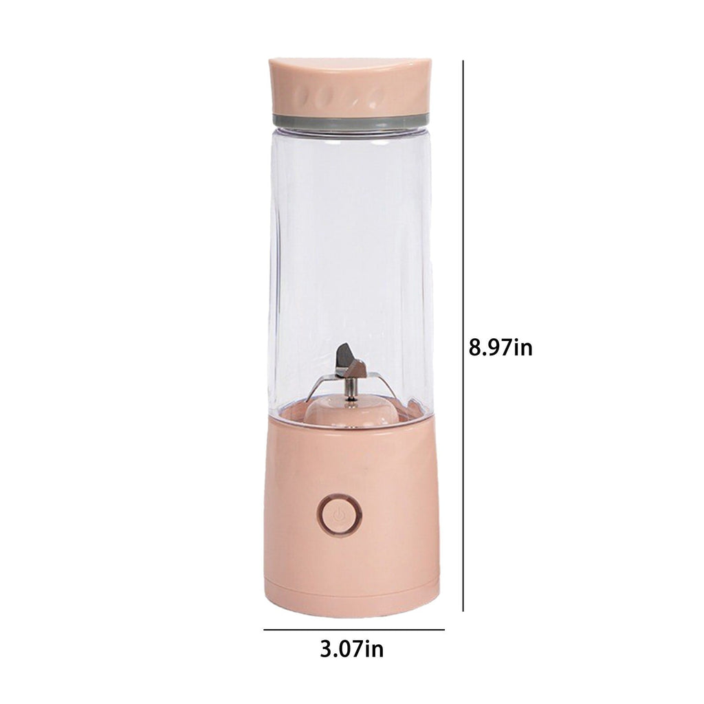 Portable USB Rechargeable Juicer, 4 Ultra-Blades Smoothie Maker, Personal Fruit Blender for Home, Travel, Office, Gym, Easy to Clean and Carry