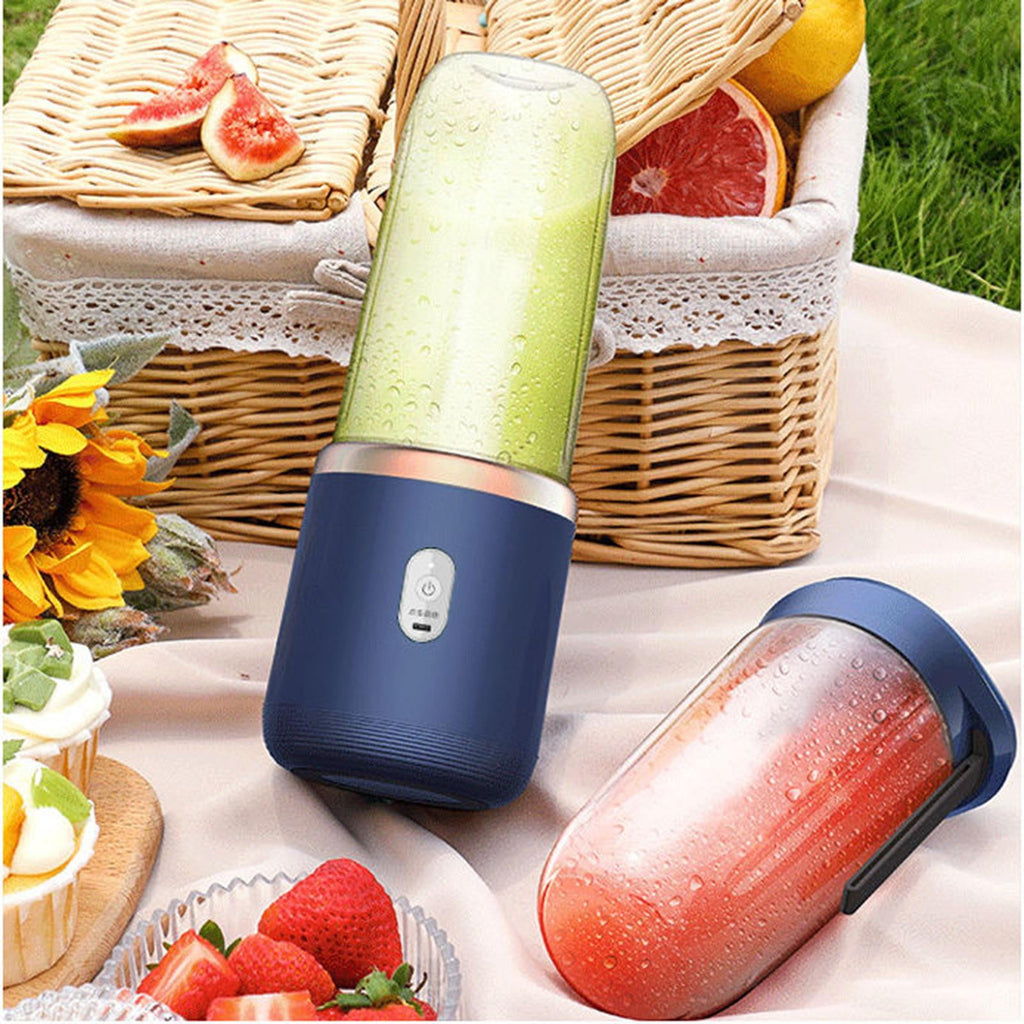 400ml Portable Blender, USB Fruit Mixer Juicer Cup for Milkshake Smoothies , Blue