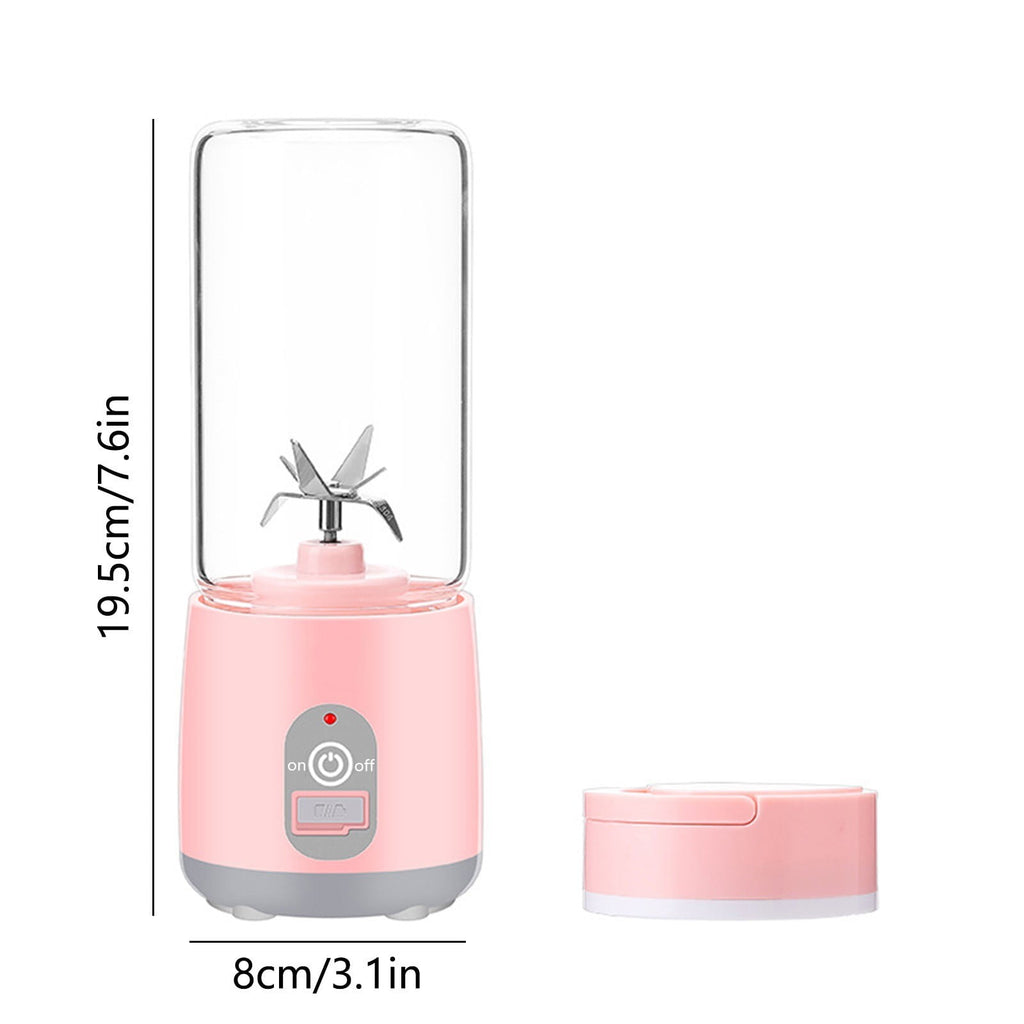 Hxlamzoo Portable Electric Juicer Cup Rechargeable USB, Compact Design for Outdoor Travel Gym Home Use, Easy to Clean Mini Blender with Stylish Durable Material