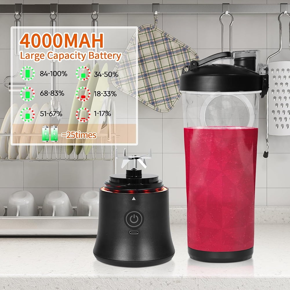 600ML Portable Large Capacity Sports And Fitness Blender Cup Straight Mouth Freshly Squeezed Juice Machine Juicing Cup