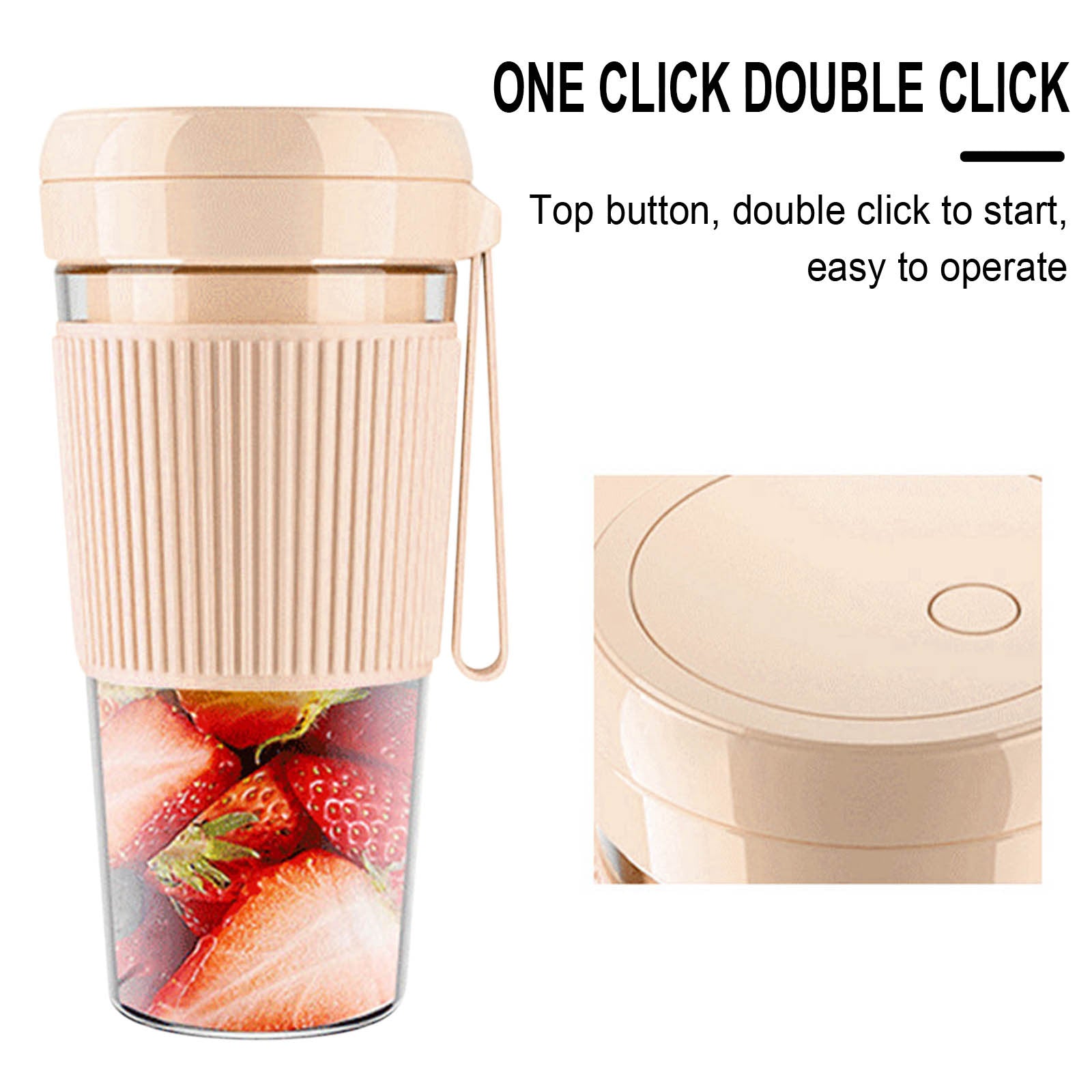 Multifunctional Juicer Small Juicer Squeezed Juicer Automatic Portable Juicer Usb Battery Powered (Pink)