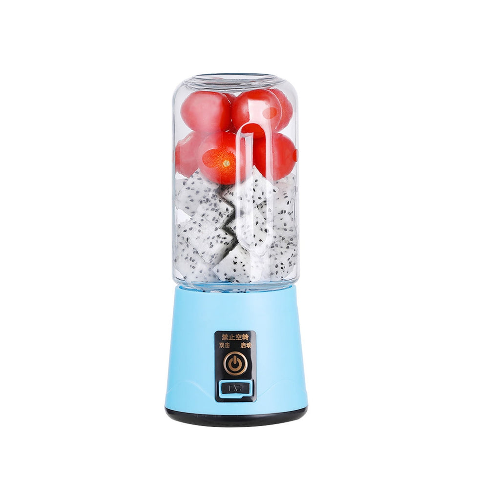 Portable USB Rechargeable Personal Blender | 400ml Mini Juicer Cup for Fruits &amp; Vegetables | 18000 RPM with 10 Stainless Steel Blades | Travel &amp; Home Use