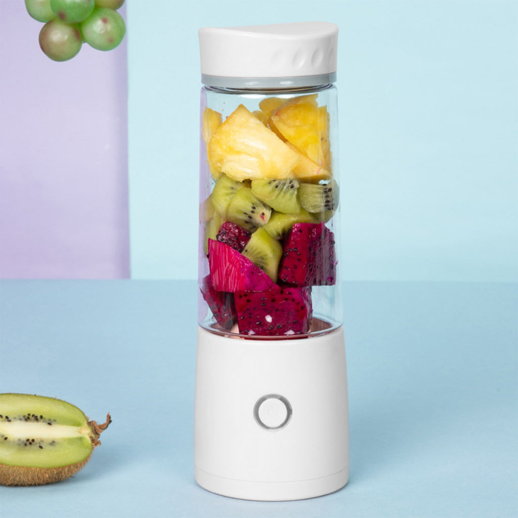 Portable USB Rechargeable Juicer, 4 Ultra-Blades Smoothie Maker, Personal Fruit Blender for Home, Travel, Office, Gym, Easy to Clean and Carry