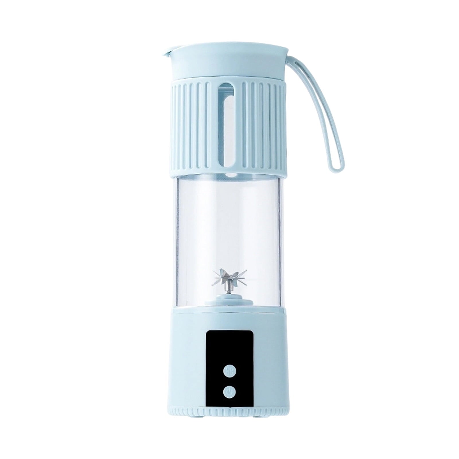 Portable Electric Juicer Cup 450ml USB Rechargeable Blender for Fresh Juice Smoothies, Kitchen Food Grinder with Stainless Steel Blades, Travel Mini Juicer