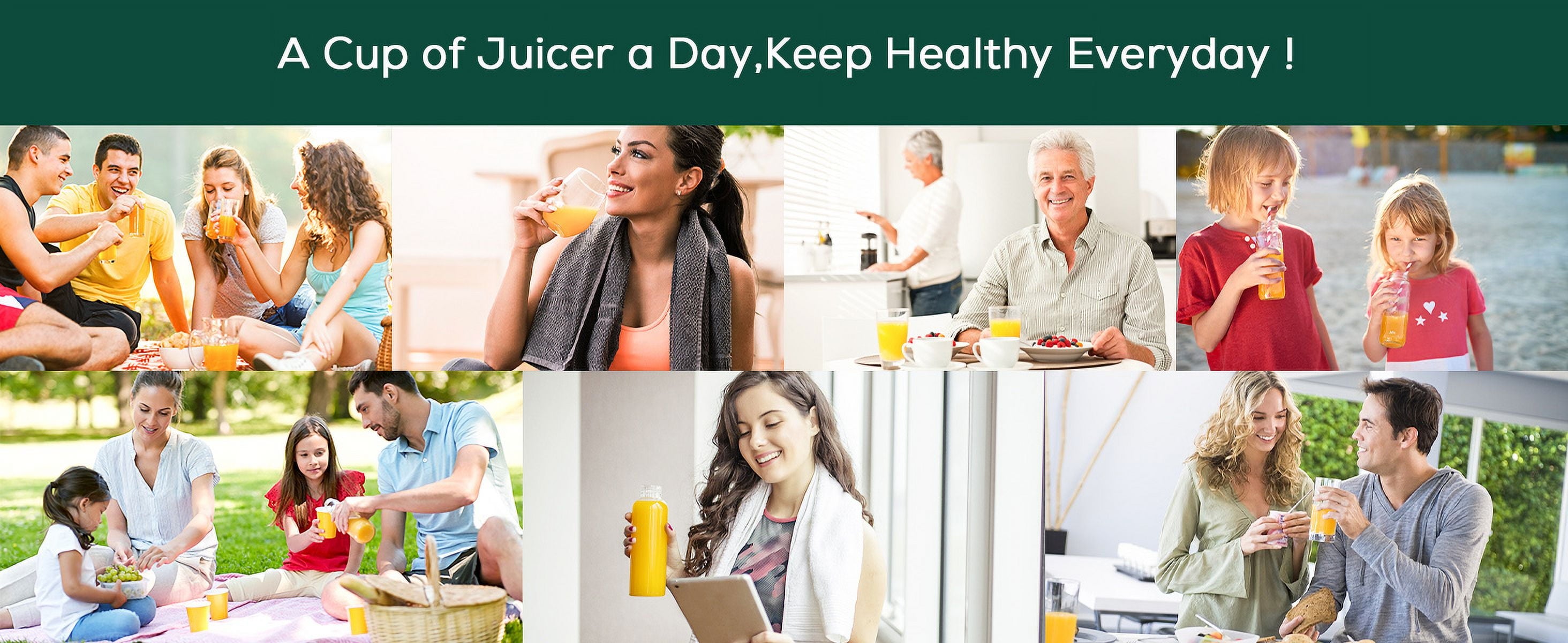 Juicer Machine Wide 3” Feed Chute Juice Extractor Easy to Clean, Pulse Function and 3-Speed Control, Anti-Drip, Silver