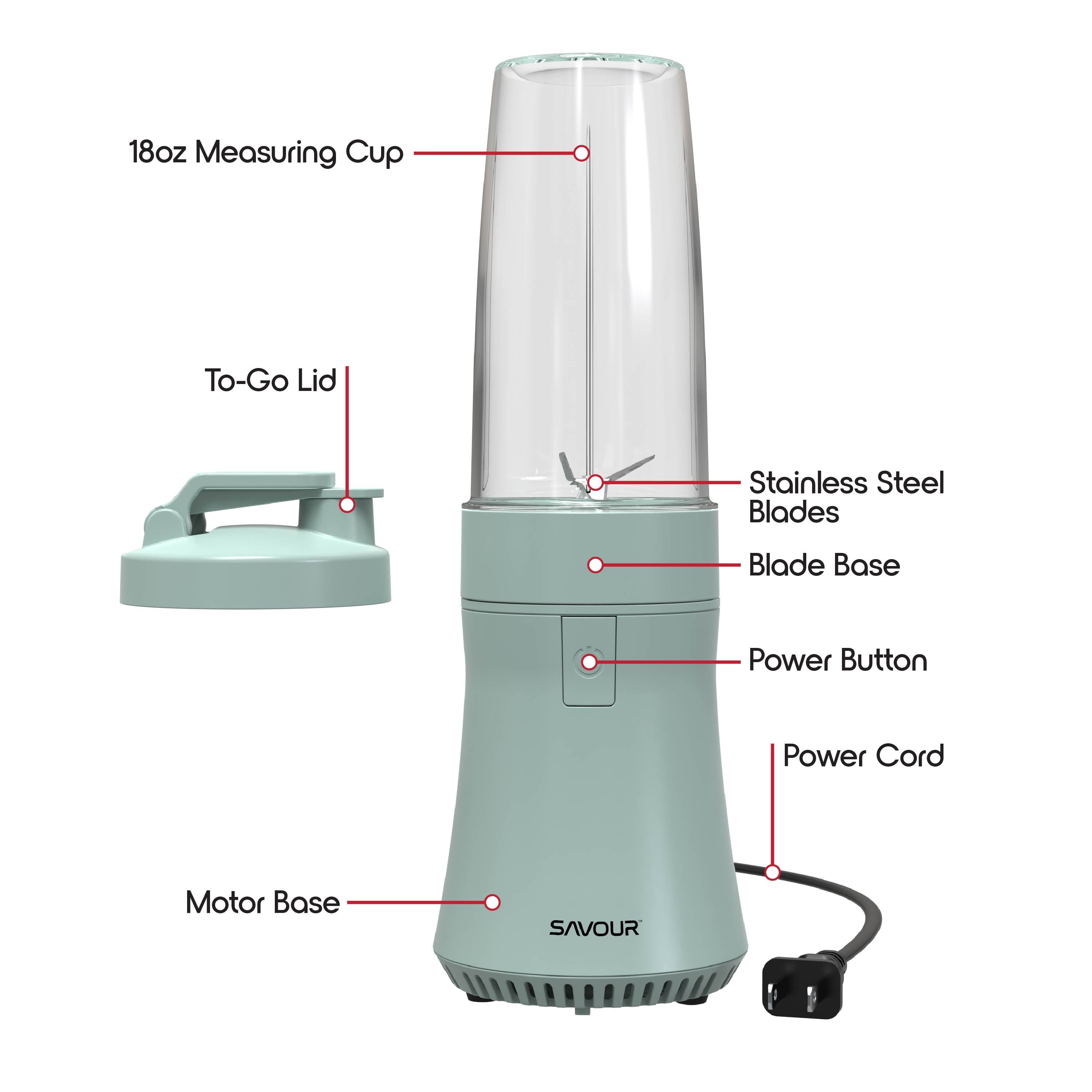 by 300W Mini Smoothie Blender – 18oz. Countertop Mini Blender for Smoothies, Sauces, Cocktails and More