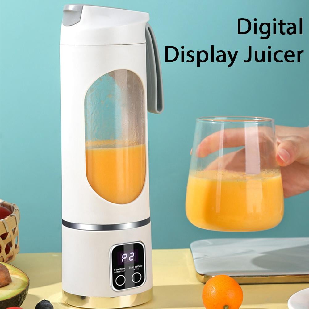 Digital Display Juicer-Smart LED Display,3 Speed12- Fresh Juice Bottle,Diet-Friendly Multimode Blender, USB Rechargeable 450ML Portable juicer Shakes and Smoothies Blender Small Blenders Mixing