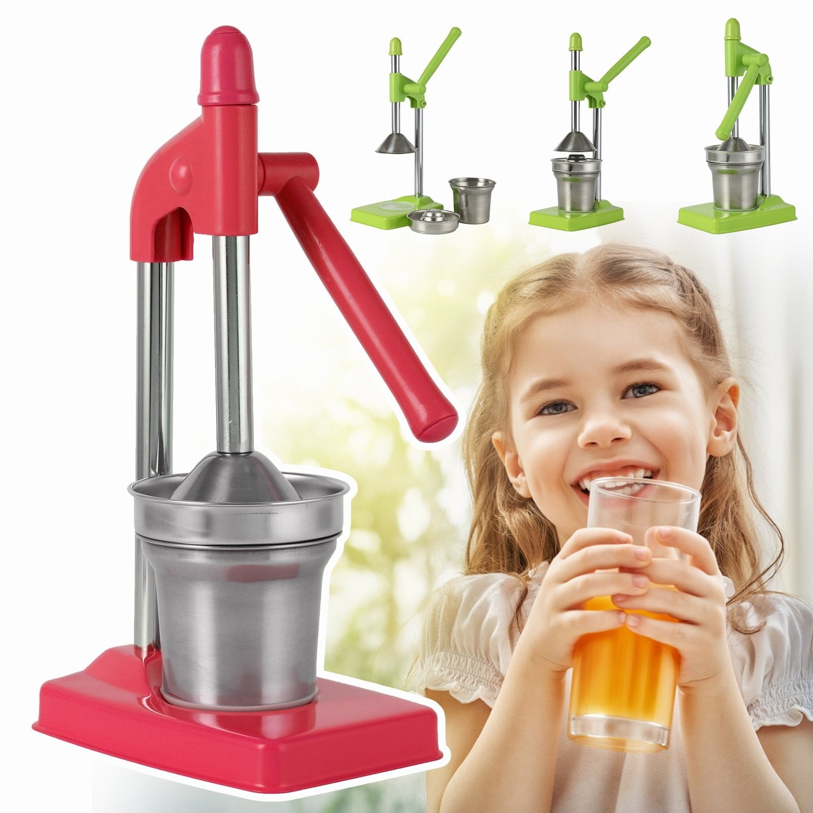 Centrifugal Juicer,Stainless Juicer Extra Large Commercial Grade Manual Hand Countertop Squeezer For Fresh Orange Juice