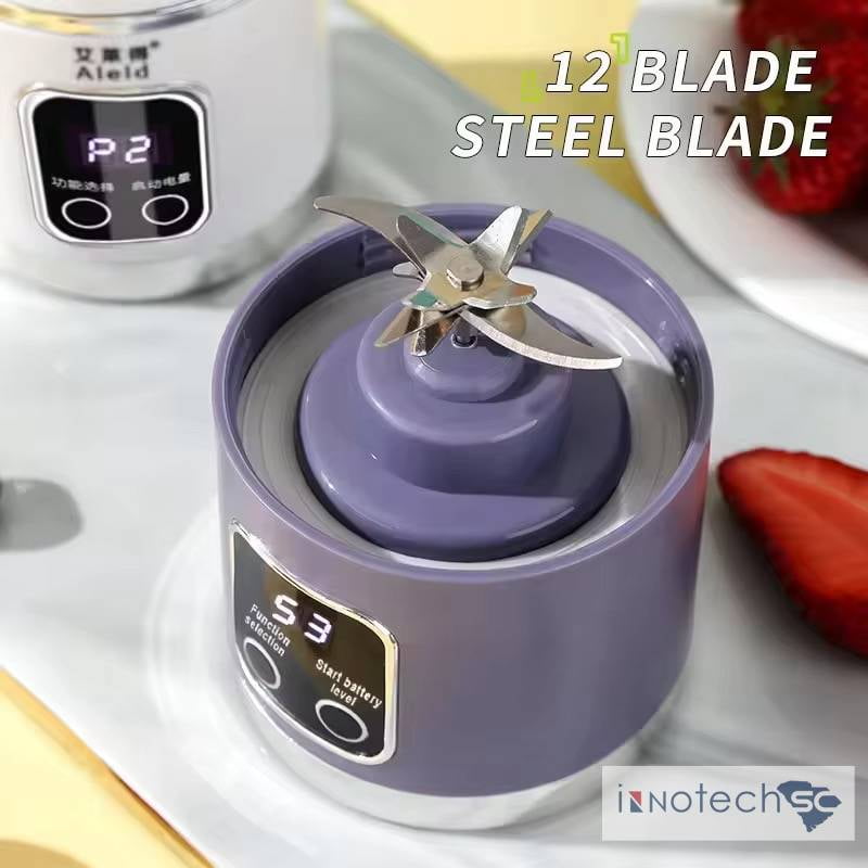 SC Portable Personal Electric USB Juicer，500ML Mini Blender Portable Blender For Shakes and Smoothies juice，12 Blades Great for Mixing，Compact、Convenient and Versatile