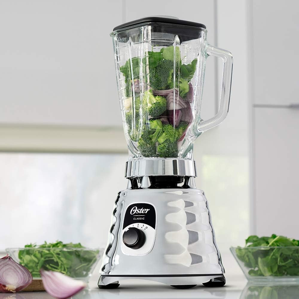Original 3 Speed Chrome Blender, 5 Cup Glass Jar
