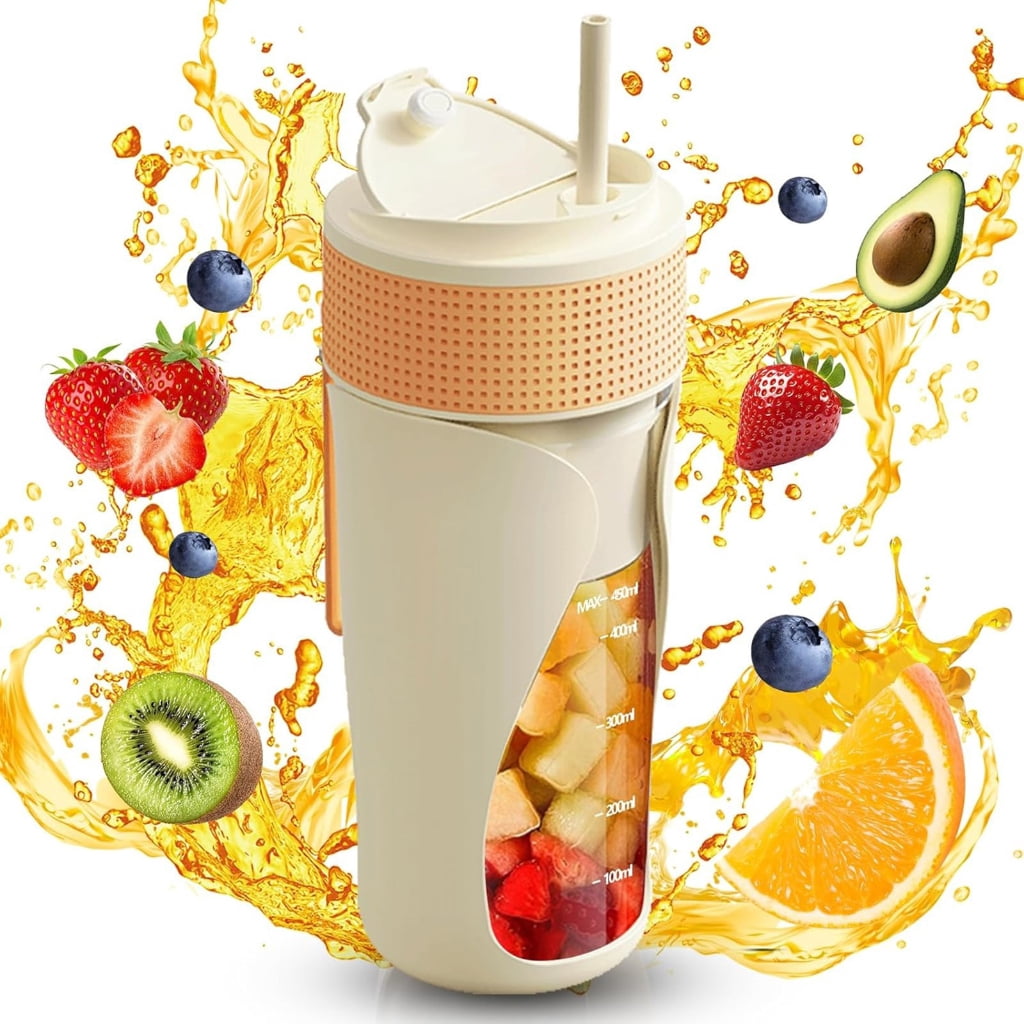 USB C Rechargeable Portable Blender Cup Large 450ml Juicer Cup Kitchen Appliance