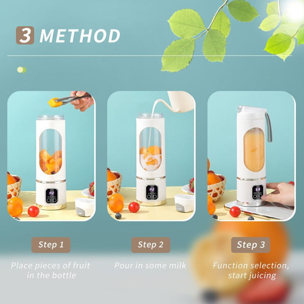 Mini blender with 8 or 12 steel blades 450ml travel cup blender for picnic