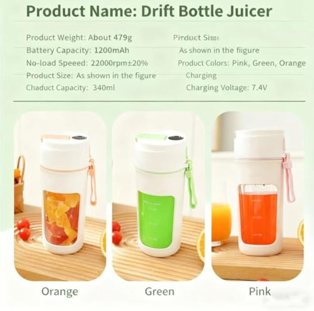Blender Mini Japan,Hand Portable Blender,Usb-C Rechargeable,Suitable for Home Office Travel Easy To Carry and Take (Green)