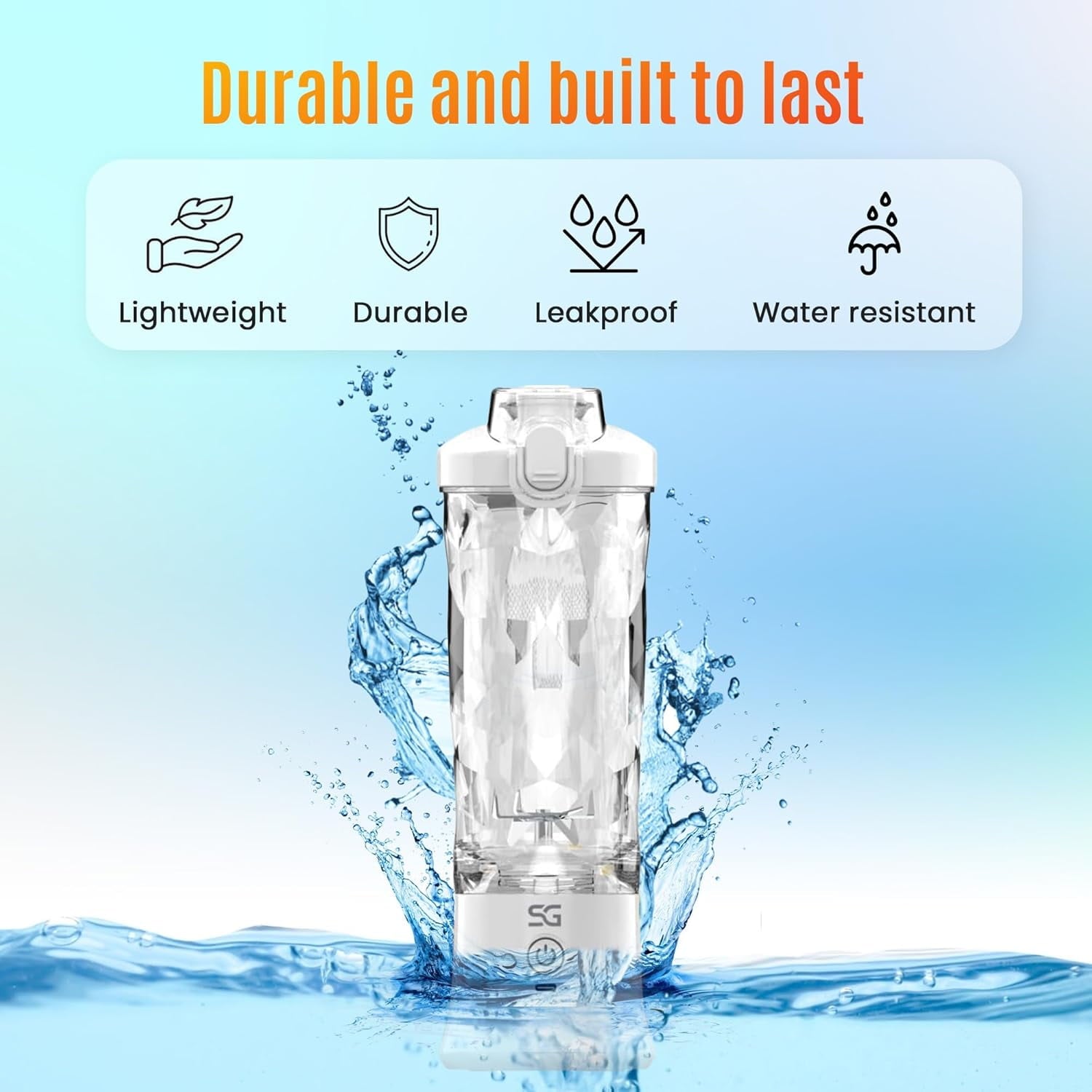 Powerful Portable Blender for Smoothies &amp; Shakes - Mini Blender with High-Torque Motor, Long-Life Battery, Leak-Proof Cup - One-Click &amp; Pulse Mode - Personal Blender for Home, Travel