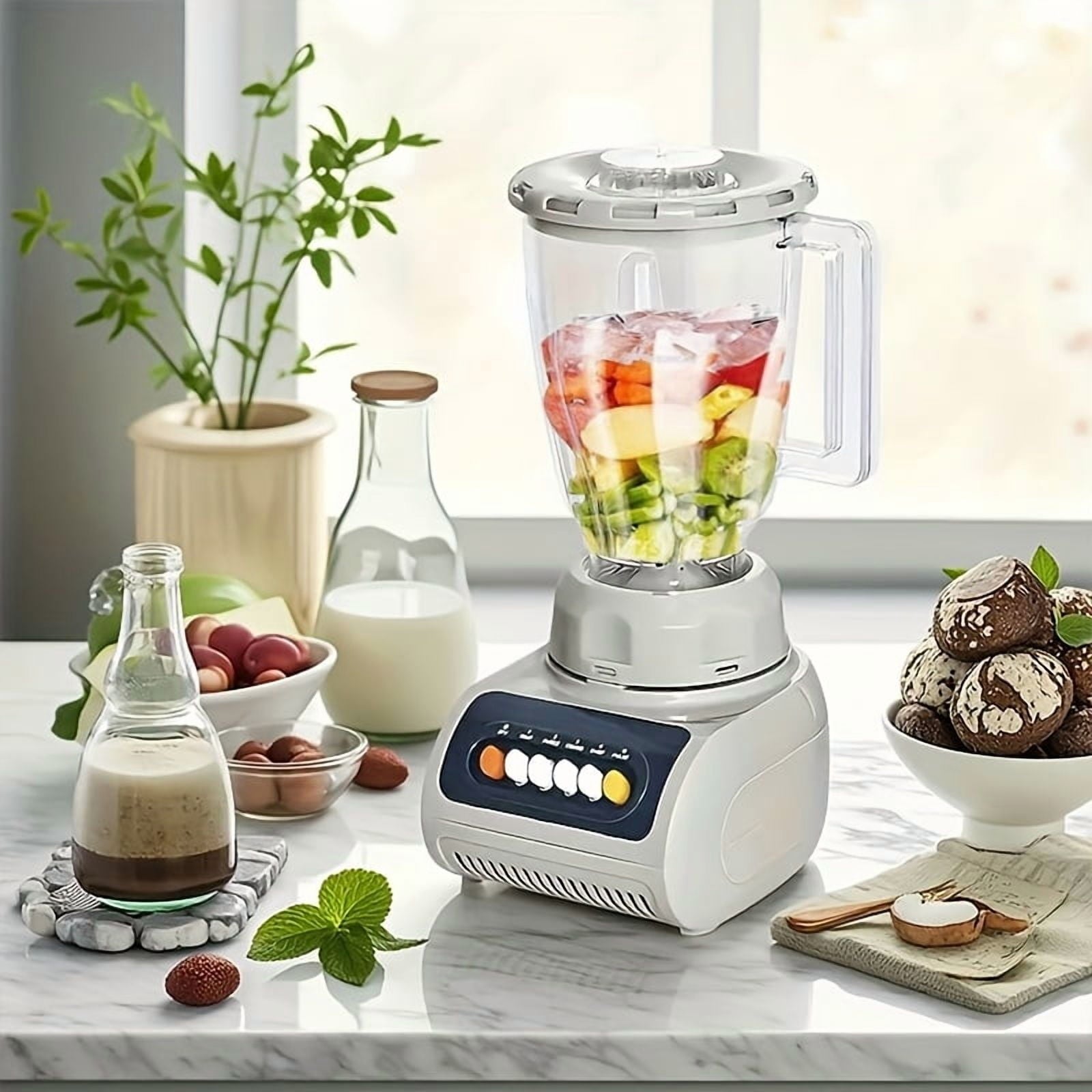 Versatile Kitchen Blender for Home Use, Ideal for Automatically Breaking Down Fruits And Vegetables, Making , Crushing Ice, And Preparing Juices, Soy Milk, Smoothies, And Milkshakes