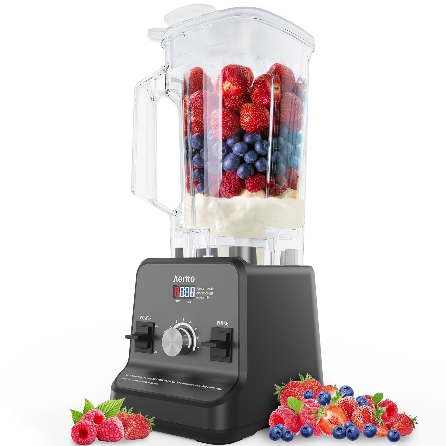 ® Blenders for Kitchen, High Speed Blenders for Smoothies and Shakes with 1500-Watt Motor, 68 Oz Large Capacity, Countertop Professional Blenders for Ice Crush, Frozen Drink, Platinum