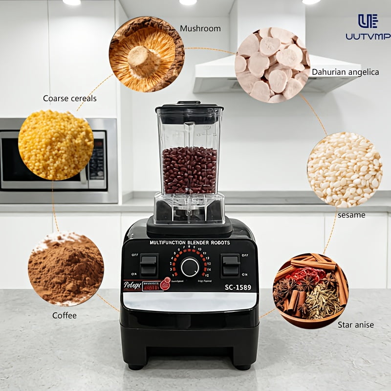 Commercial Heavy-Duty Large Capacity Multi-Functional Blender - 28,000 RPM High-Speed Motor for Smoothies Milkshakes Juices Ice Crushing, Suitable for Home &amp; Commercial Use, Plug-in Kitchen Appliance