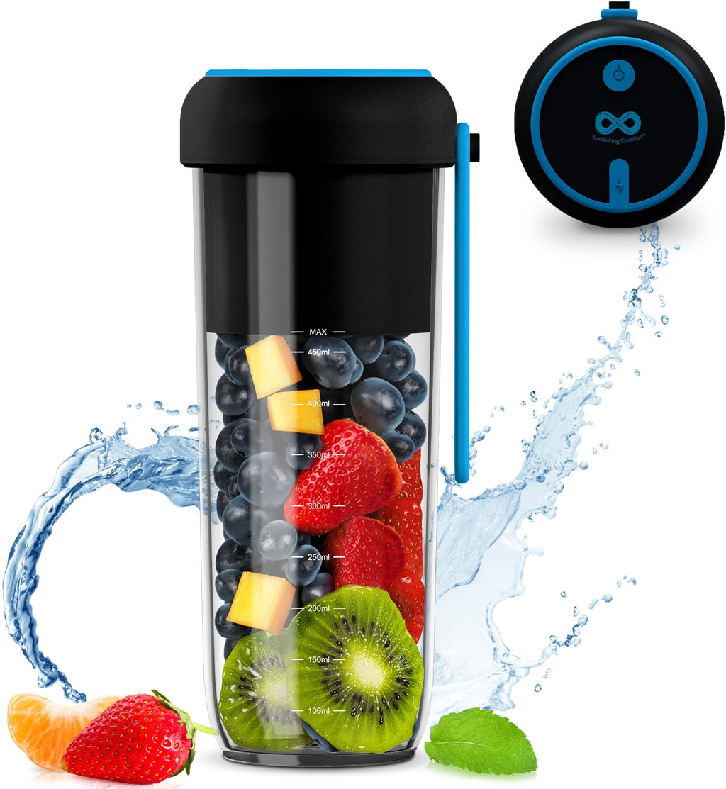 16oz Portable Blender for Smoothies and Juices - 6 Powerful Blades Makes 15 Drinks On a Single Charge (Black)