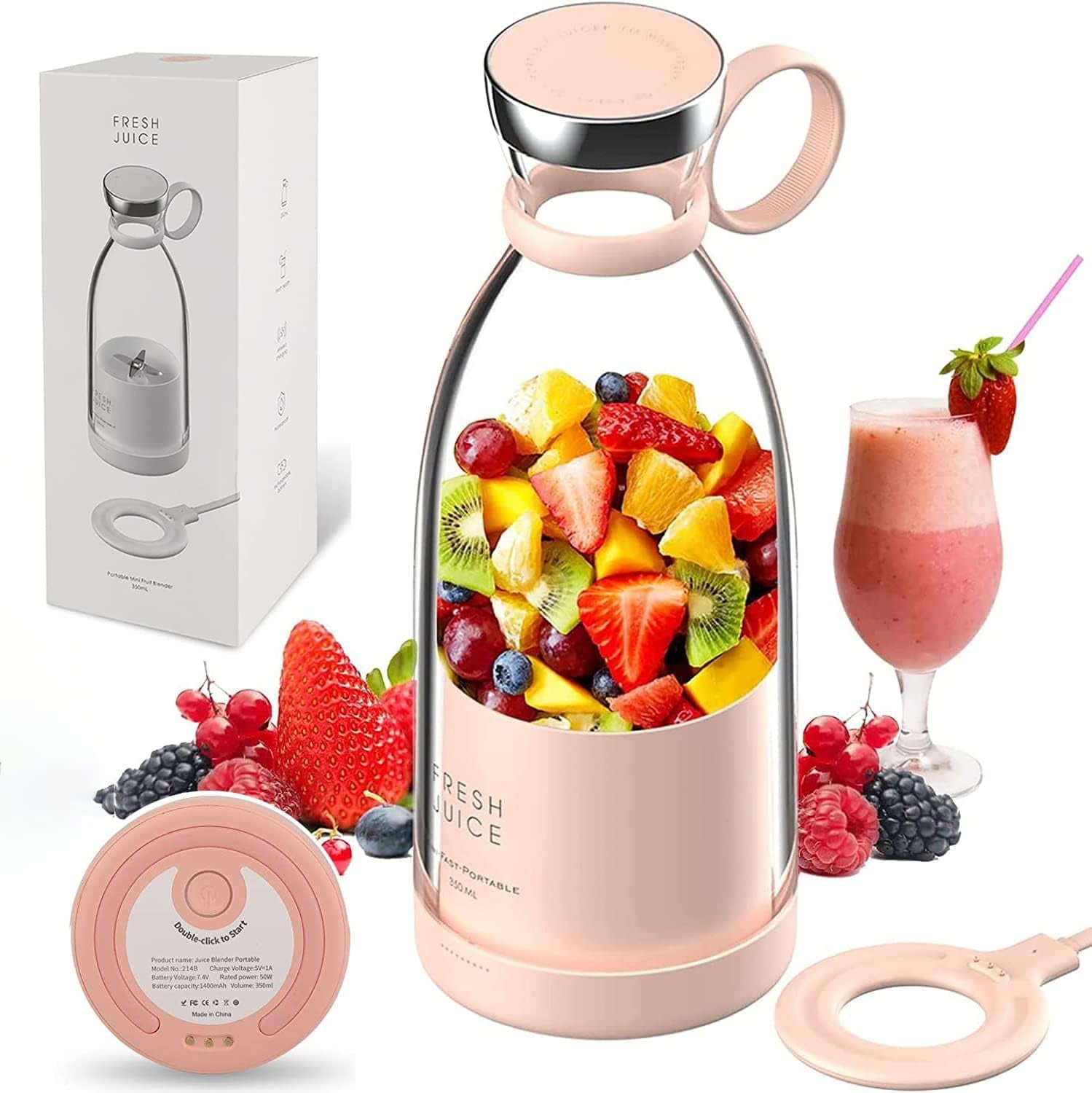 -New Portable Blender, 11 fl oz, 1 Piece