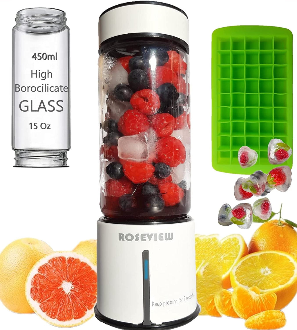 Smoothie blender USB rechargeable glass bottle jet blender mini cordless blast jar for shakes and smoothies blend mixer handheld mini juicer