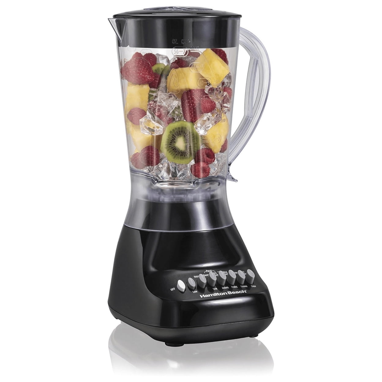 10 Speed 56 Ounce Plastic Jar Smooth Blender in Black
