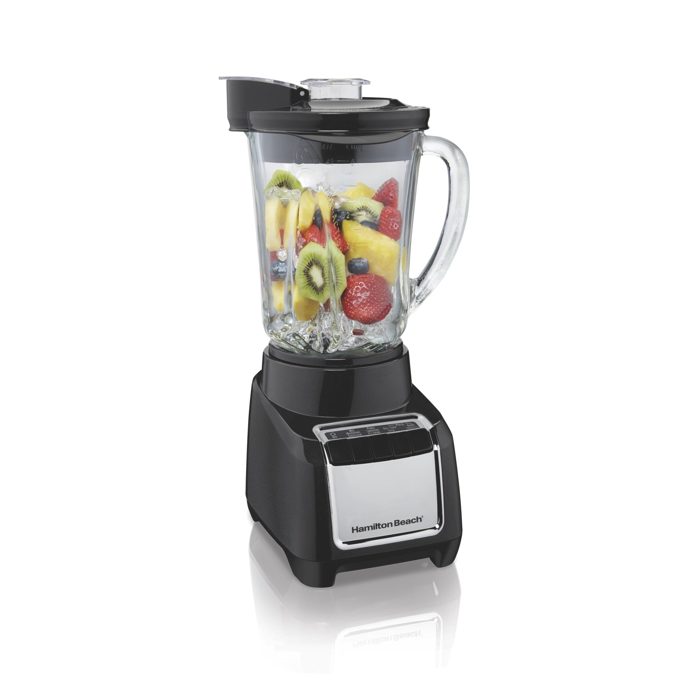 Wave Action Blender for Kitchen, 48 oz Jar for Smoothies and Shakes, Black