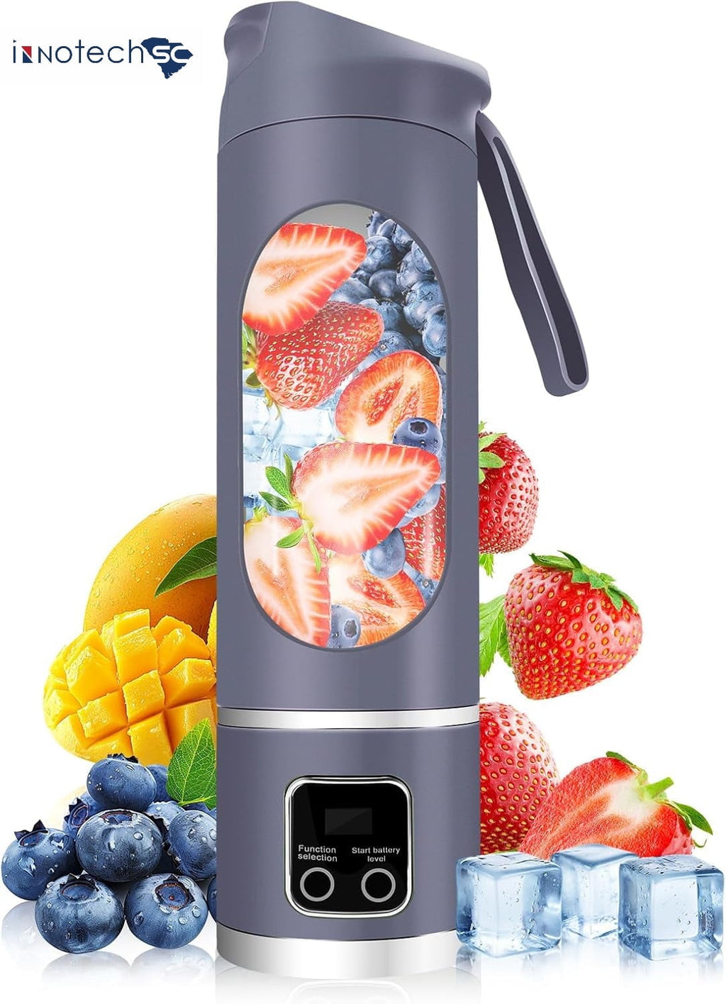 SC Portable Personal Electric USB Juicer，500ML Mini Blender Portable Blender For Shakes and Smoothies juice，12 Blades Great for Mixing，Compact、Convenient and Versatile