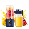 Portable Blender, Personal Mini Blender for Shakes and Smoothies, USB Rechargeable with 12 Blade and 2 Cups, Ideal for Travel, Home and Office, 500ML, Blue