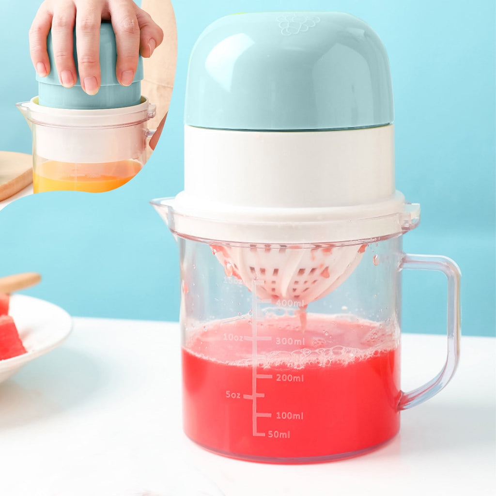 Kcavykas Citru Lemon Orange Juicer Manual Hand Squeezer With Built-in Measuring Cup And Grater - Premium Electric Orange Juicer Juice Extractor