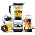 Professional 1400W Countertop Blender, 60oz Powerful Blender for Smoothies, Ice Crushing, Frozen Fruits &amp; Shakes with Portable Travel Cups, Silver