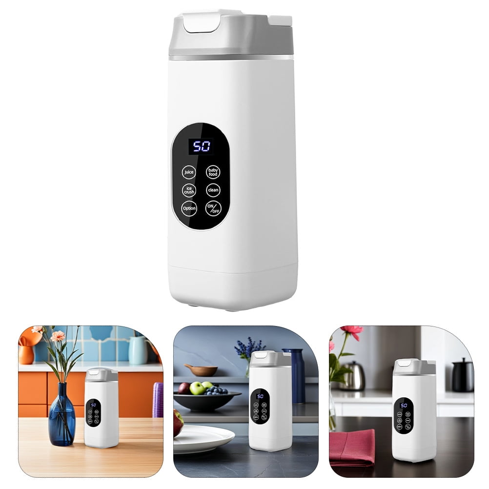 White Portable Juice Blender, 12 Blade, USB Charging, Ideal for Home and Outdoor Adventures