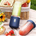 Mini blender 40W Juice blender mini portable quick blender cup personal size rechargeable USB Double cup, Blue