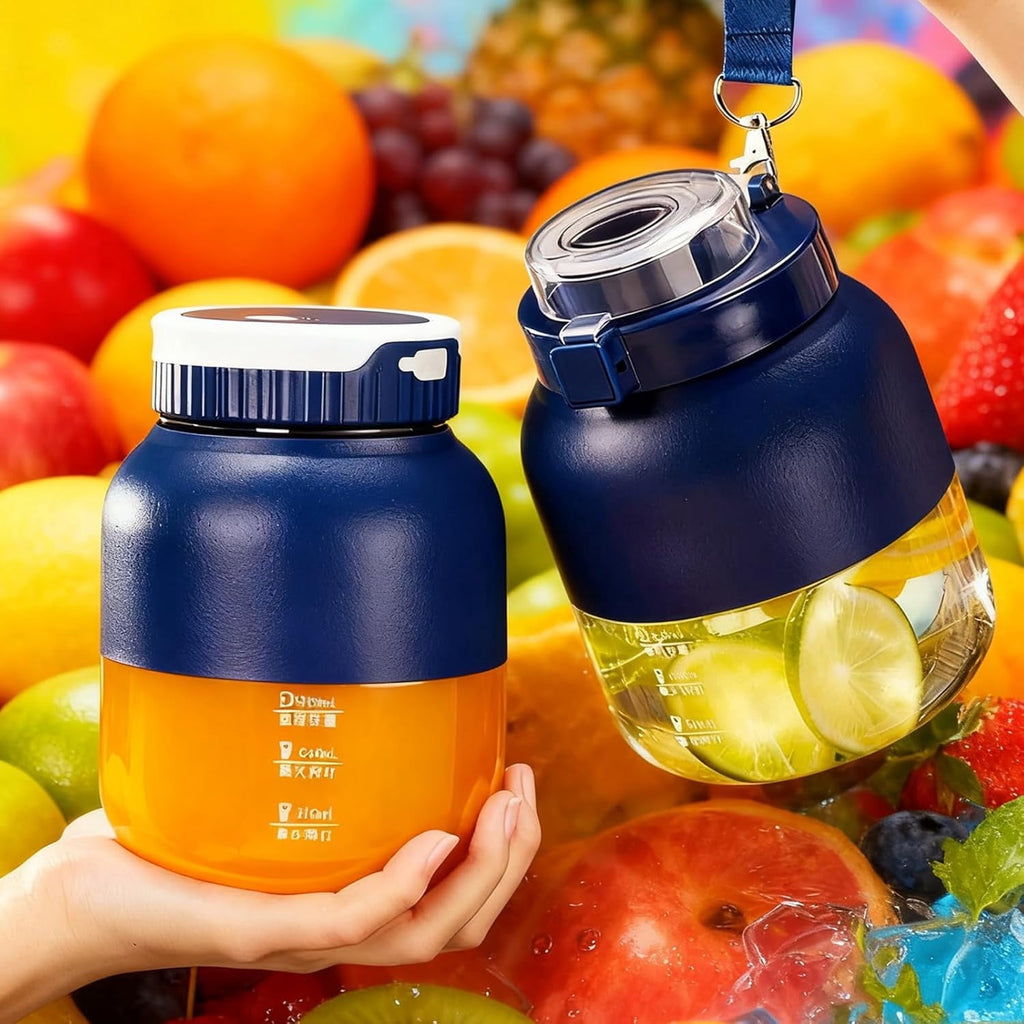 Blender Mini Japan, 28 OZ Hand Blender — No Filter Required One Cup with Double Lid, USB-C Rechargeable For Home, Office, Or Travel