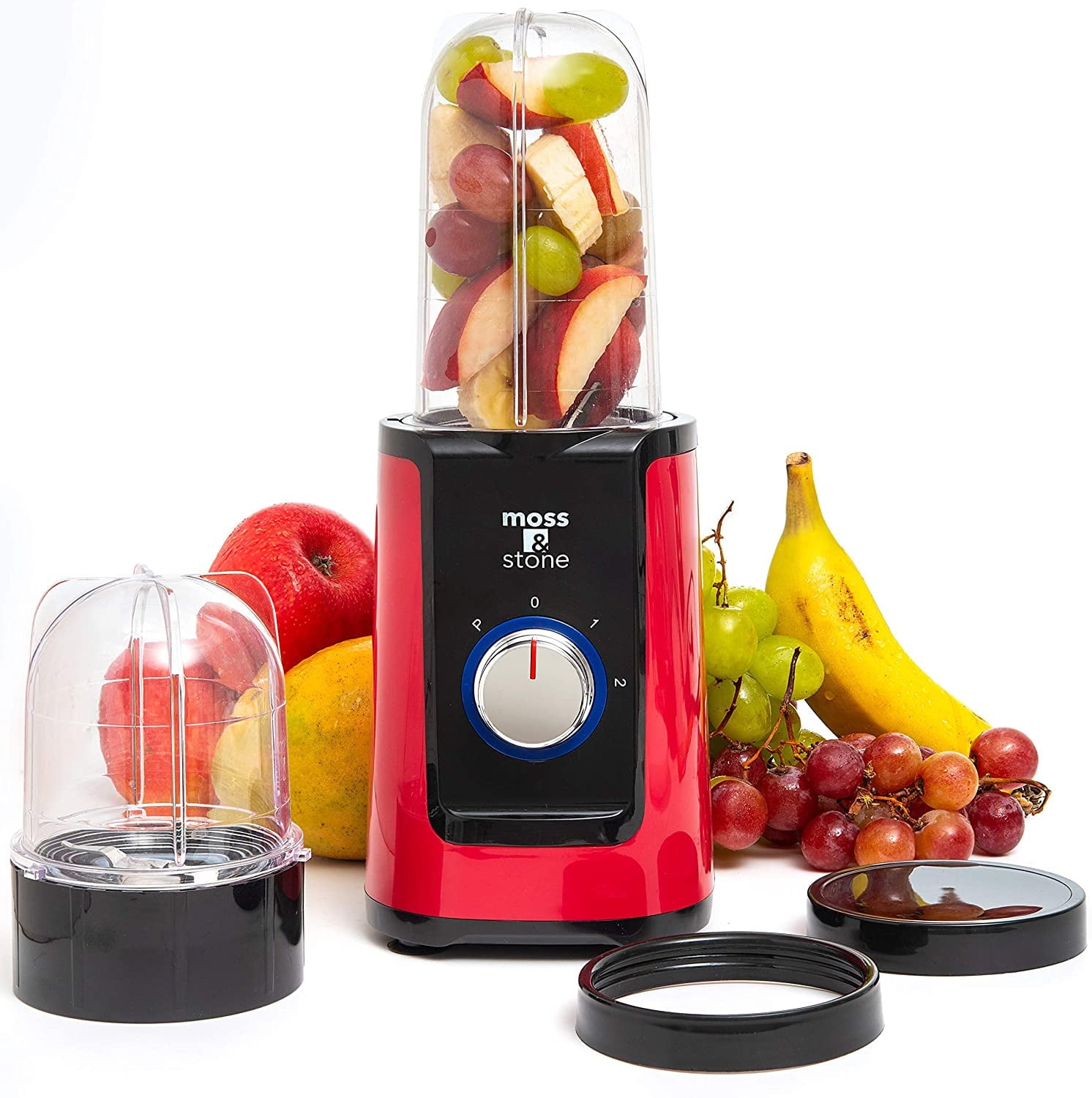 Moss &amp; Stone 2 in 1 Personal Blender with Additional Blender Cup, Mini Blender, Juice Blender &amp; Smoothie Maker (Spray Pearl Green)