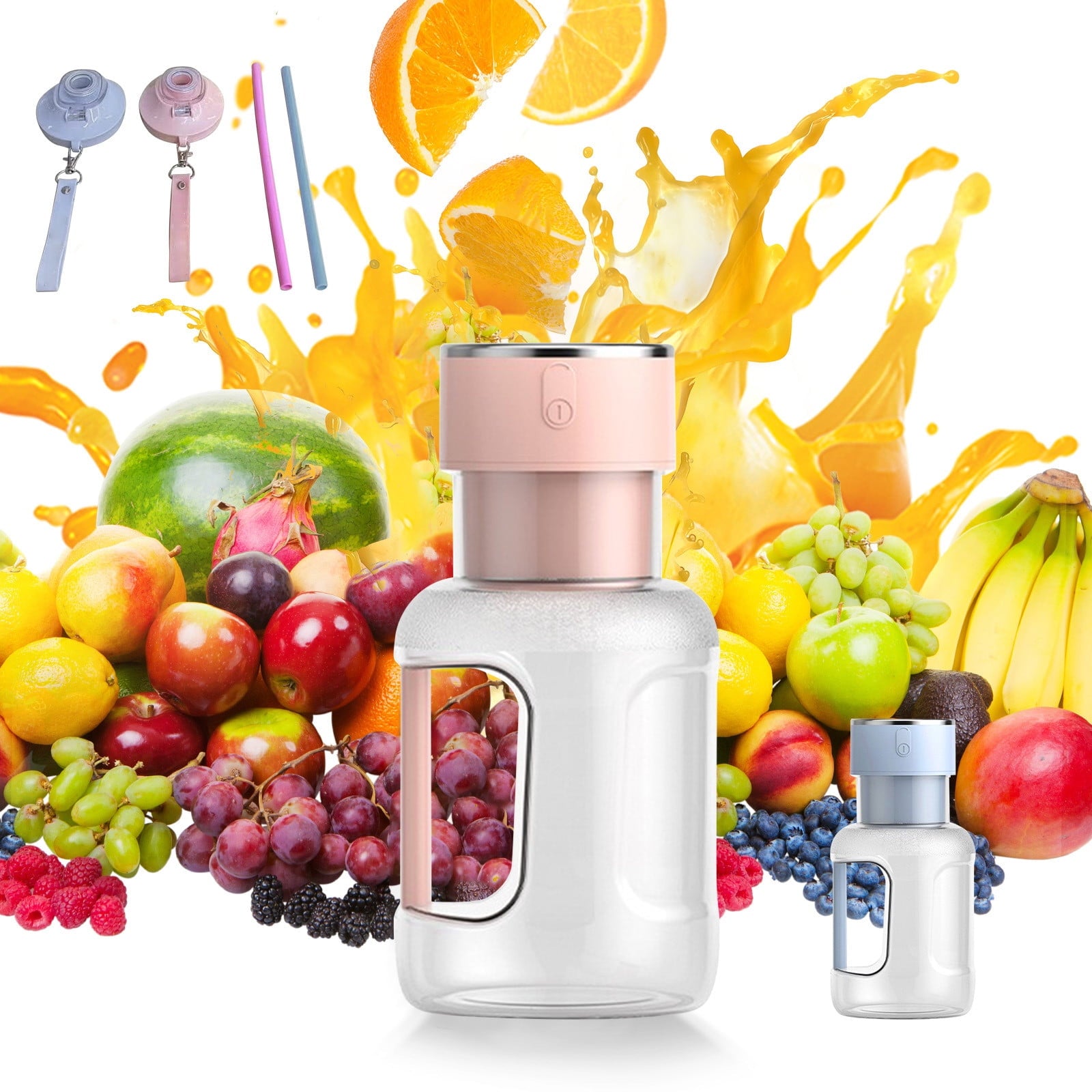 Portable Blender under $5! Portable Blender for Shakes, Personal Size Blender Cup, Rechargeable Smoothie Blender, 8-Blade USB Blender, Travel Fruit Juicer and Mixer