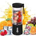 Portable Blender, Personal USB Rechargeable Blender for Shakes and Smoothies, Strong Cutting Power with 6 Blades, Traveling Fruit Veggie Juicer Cup for Home, Sport, Office, Camping,15 oz