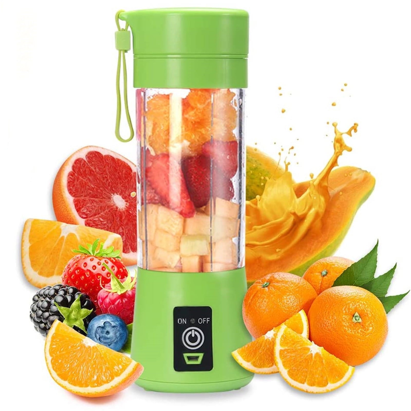 Portable USB rechargeable personal blender, 6-blade mini smoothie and shake maker for travel, sports and office