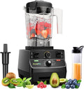 Professional Smoothie Blender Countertop Commercial Blender 2200W High Power with 68oz Pitcher Smart Timer Blenders for Kitchen for Smoothies Ice Soup Fish Dessert With 1 Juice Glass
